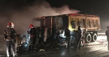 Stire din Eveniment : Un autovehicul de deszăpezire a ars, pe Autostrada Soarelui