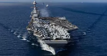 Stire din Actualitate : Incendiu la bordul portavionului USS Gerlad Ford. Doi militari americani au fost răniți