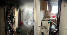 Stire din Eveniment : Explozie urmată de incendiu, într-un bloc din Balș. A fost activat Planul Roșu de Intervenție