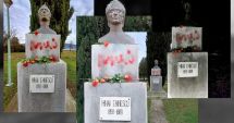 Stire din Actualitate : Bustul lui Mihai Eminescu, vandalizat de Ziua Culturii - Mesaje obscene scrise cu vopsea roșie