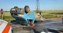 Stire din Eveniment : Un autoturism s-a răsturnat în această dimineață, între Ciocârlia de Sus și Ciocârlia de Jos