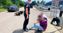 Stire din Eveniment : Accident pe bulevardul Tomis. Jandarmii au acordat primul ajutor unui livrator rănit