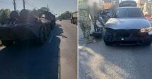 Stire din Eveniment : O femeie a intrat cu mașina într-un blindat al MApN