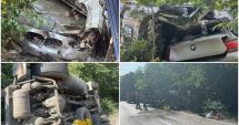 Stire din Eveniment : Accident mortal la Tulcea! Șofer ucrainean, mort pe loc în camion, după impactul cu alte două mașini