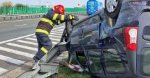 Stire din Eveniment : Accident rutier pe Autostrada A2. O maşină s-a răsturnat în afara părții carosabile