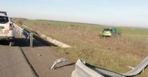 Stire din Eveniment : Accident pe Autostrada Soarelui. O mașină a ajuns pe câmp