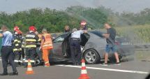 Stire din Eveniment : Patru mașini s-au ciocnit pe autostrada A2 luni după-amiază. Două persoane au ajuns la spital