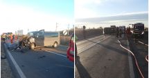 Stire din Eveniment : Trei persoane decedate şi opt rănite, în urma unui accident produs între un microbuz şi un autoturism