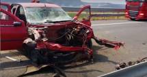 Stire din Eveniment : Accident grav pe autostradă. Șoferul unui Logan a adormit la volan