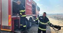 Stire din Eveniment : Constanţa: Incendiu la remorca unui TIR încărcat cu porumb, pe A2