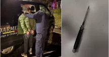 Stire din Eveniment : Un tânăr de 18 ani, imobilizat de jandarmi după ce și-a amenințat cu cuțitul trei colegi