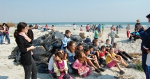 Stire din Cultură-Educație : Amplă acțiune de ecologizare desfășurată de elevi pe plaja Cleopatra