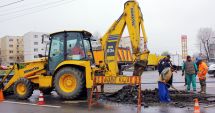 Stire din Social : Trafic blocat pe strada Ion Lahovari din Constanța. Se lucrează la conductele de apă