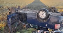 Stire din Eveniment : Accident rutier între Corbu și Săcele. O mașină s-a răsturnat de pe drum