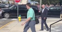 Stire din Actualitate : Președintele SUA, Joe Biden, a țopăit pentru jurnaliști ca să le arate că se simte bine, după ce a căzut de pe bicicletă