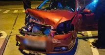Stire din Eveniment : Accident rutier pe A4. Jandarmii au adăpostit un copil și doi adulți de frig