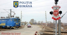 Stire din Eveniment : Polițiștii au făcut pândă la trecerile de cale ferată. Zeci de permise reținute