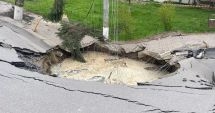 Autoritățile din Slănic-Prahova au găsit o soluție provizorie pentru craterul de 18 metri