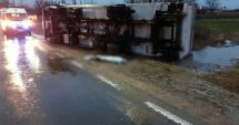Stire din Eveniment : Descoperire șocantă a polițiștilor sub TIR-ul răsturnat de dimineață