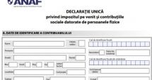 Stire din Economie : ANAF: Declarația unică se depune până la 25 mai 2020