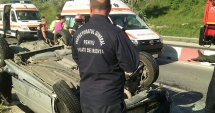 Stire din Eveniment : Doi șoferi au rămas încarcerați după  un impact frontal în stațiunea Mamaia