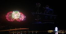 S-a luminat cerul la Constanţa! Drone de ultimă generație si mii de artificii au oferit un spectacol unic