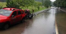 Valea Oltului, blocată din cauza apelor scurse de pe versanți