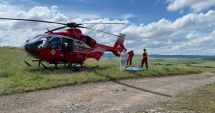 Femeie rănită grav, după EXPLOZIA UNEI BUTELII, preluată de elicopterul SMURD Constanța