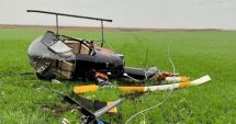 Un elicopter a aterizat forţat şi s-a răsturnat în apropiere de Timişoara