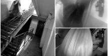 Stire din Eveniment : "Fantoma" îndrăgostită dintr-un bloc, surprinsă când îi distrugea unei vecine camera de supraveghere