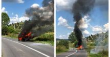 Stire din Eveniment : Un bărbat care a dat foc vegetației a reușit să își incendieze propria mașină