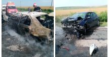 Stire din Eveniment : Accident cu trei victime, în județul Constanța! Trei mașini implicate, una a luat foc