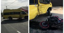 Stire din Eveniment : ACCIDENT RUTIER ÎN JUDEȚUL CONSTANȚA! Sunt implicate un microbuz și o motocicletă