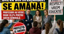 Stire din Cultură-Educație : Era de așteptat! Greva generală din învățământ se amână după votul slab al profesorilor