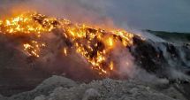 Stire din Eveniment : Incendiu devastator la o groapă de gunoi. Pompierii luptă cu flăcările uriașe