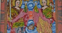 Icoană cu Sfinții Arhangheli Mihail și Gavriil, la Muzeul de Artă Populară