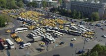 Stire din Eveniment : "Jos evaziunea fiscală";"Jos pirateria!" Protest al transportatorilor în fața Guvernului