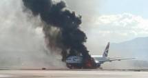 Stire din Actualitate : Incident aviatic pe aeroportul din Las Vegas. Un avion cu 159 de pasageri la bord a luat foc
