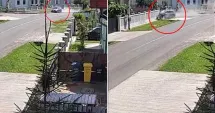 Stire din Eveniment : O familie cu trei copii, transportată la spital după ce mașina s-a izbit de un gard de piatră