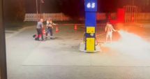 Stire din Eveniment : Incident șocant: Un bărbat băut a dat foc la o pompă de benzină și a aruncat combustibil pe unul dintre angajați