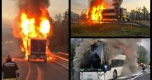 Stire din Eveniment : CLIPE TERIBILE! Un autocar românesc a explodat pe o autostradă din Austria