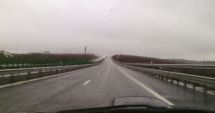Condiţii de ploaie, pe alocuri torenţială, pe autostrada A2 Bucureşti - Constanţa