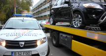 Galerie FOTO. Panică pe străzile Constanței! Poliția ridică mașinile parcate neregulamentar