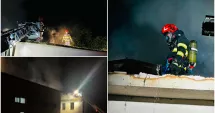 Stire din Eveniment : Incendiu puternic la o școală. Acoperișul clădirii a fost cuprins de flăcări pe 500 de metri pătrați