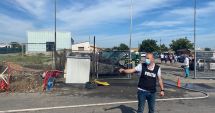 Stire din Eveniment : Incendiu la o conductă de gaz, pe strada Aurel Vlaicu