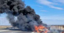 Stire din Eveniment : Tineri arși de vii, după o urmărire cu Poliția. Mașina gonea cu 185 km/h, iar șoferul a refuzat să oprească
