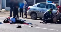 Stire din Eveniment : Bărbat de 46 de ani înjunghiat pe stradă. Agresorul a fost reținut de polițiști