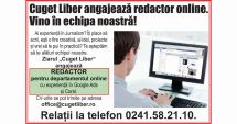 Stire din Anunțuri : Vino în echipa noastră! Cuget Liber angajează redactor online!
