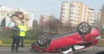 Stire din Eveniment : Mașină răsturnată la ieșire din Constanța