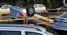 Stire din Eveniment : Accident rutier, cu trei mașini implicate. Un Opel s-a răsturnat!